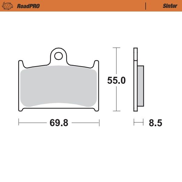 BRAKE PAD ROADPRO SINTER