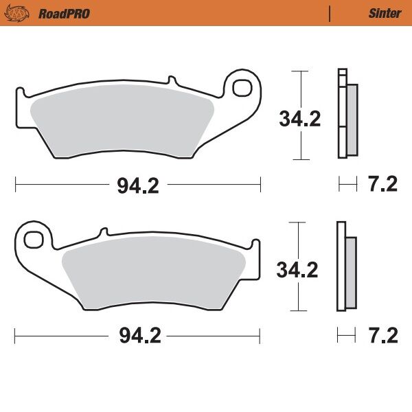 BRAKE PAD ROADPRO SINTER
