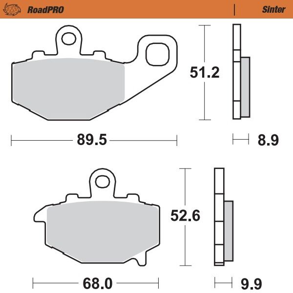 BRAKE PAD ROADPRO SINTER