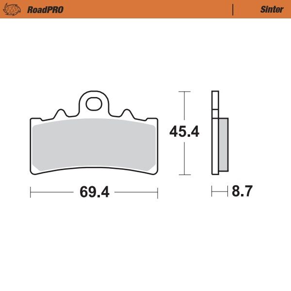 BRAKE PAD ROADPRO SINTER
