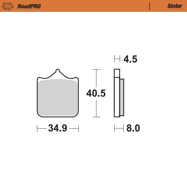 BRAKE PAD ROADPRO SINTER