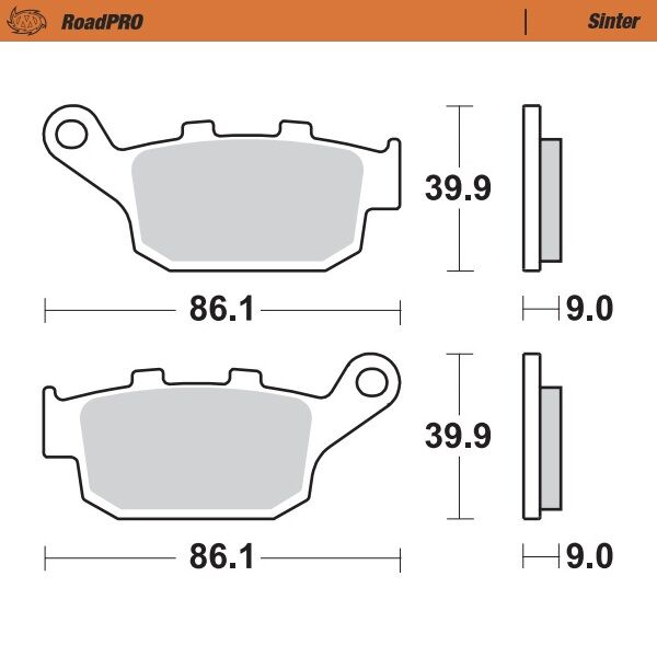 BRAKE PAD ROADPRO SINTER