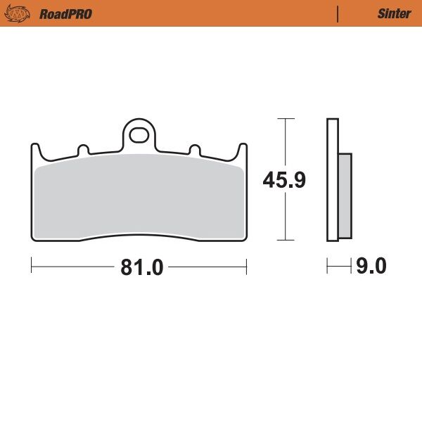 BRAKE PAD ROADPRO SINTER