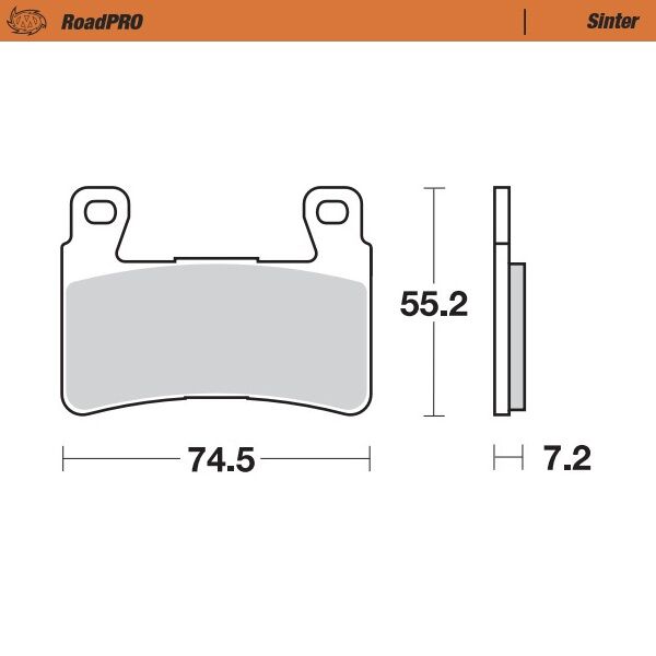 BRAKE PAD ROADPRO SINTER