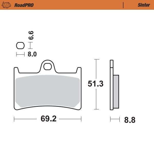 BRAKE PAD ROADPRO SINTER SCOOTER
