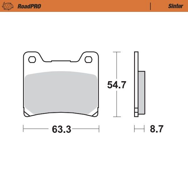 BRAKE PAD ROADPRO SINTER