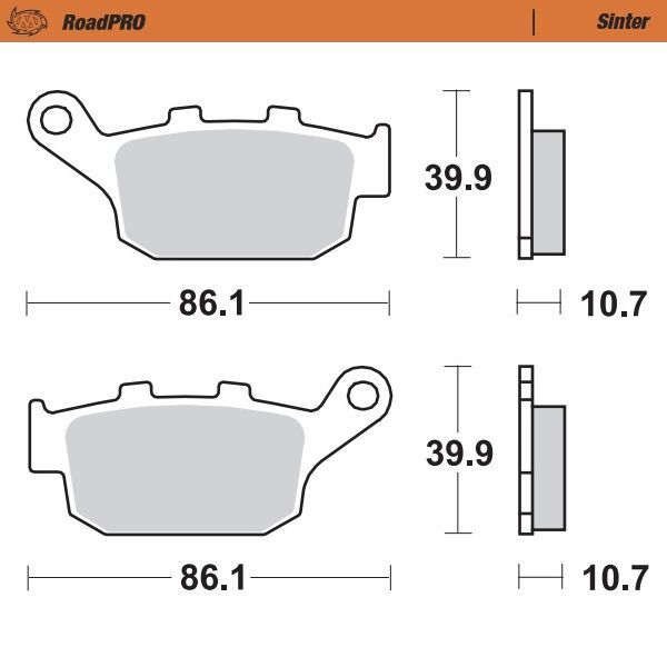 BRAKE PAD ROADPRO SINTER
