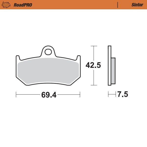 BRAKE PAD ROADPRO SINTER