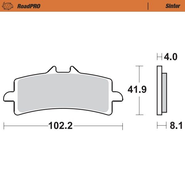BRAKE PAD ROADPRO SINTER