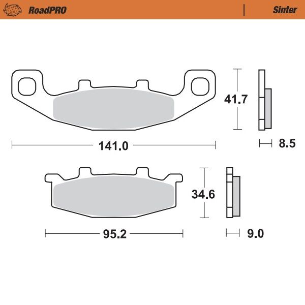 BRAKE PAD ROADPRO SINTER