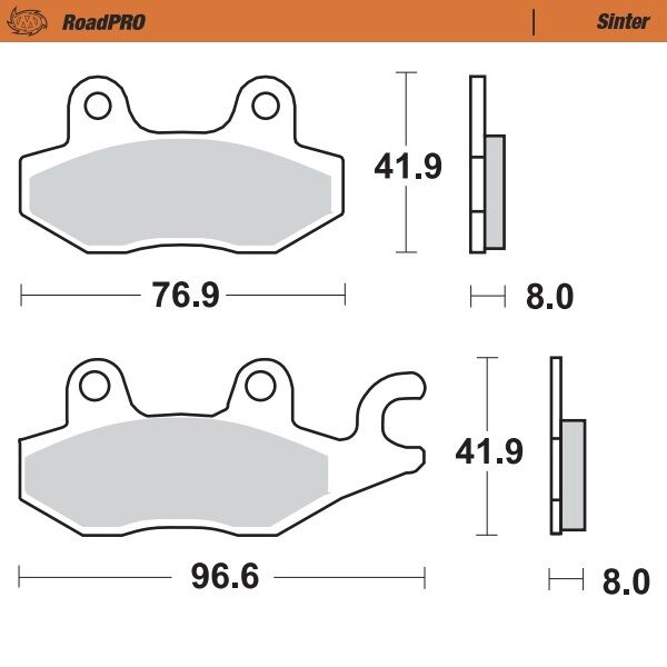BRAKE PAD ROADPRO SINTER