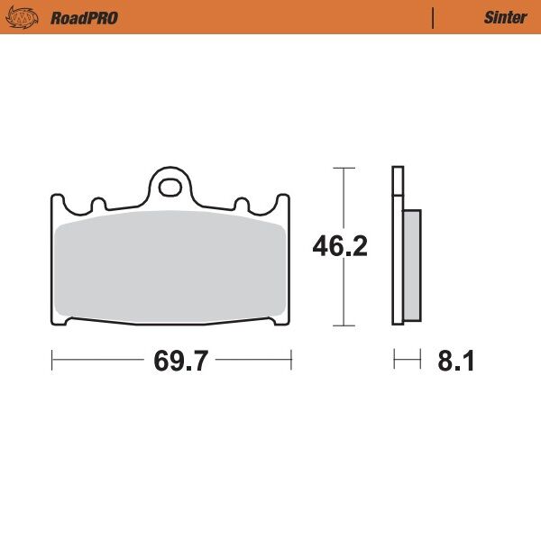 BRAKE PAD ROADPRO SINTER
