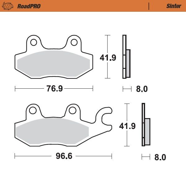BRAKE PAD ROADPRO SINTER