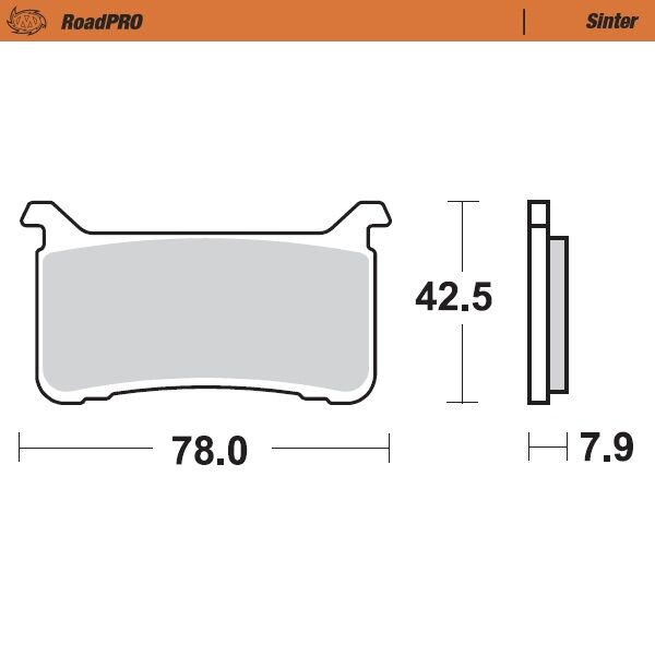 BRAKE PAD ROADPRO SINTER