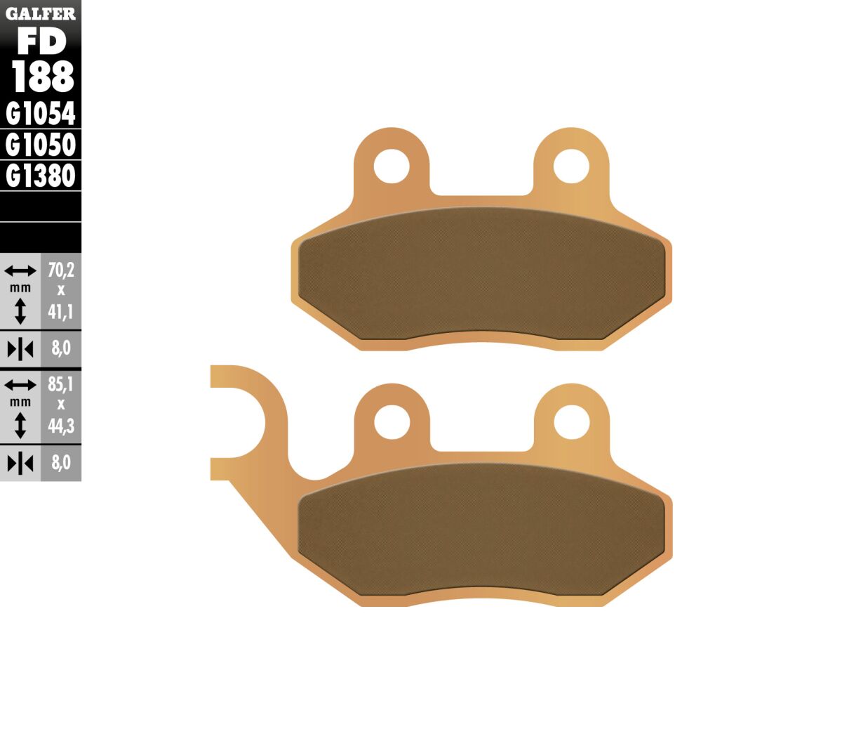 BRAKE PAD SCOOTER SINTER