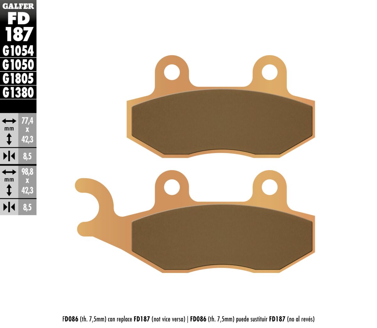 BRAKE PAD SCOOTER SINTER
