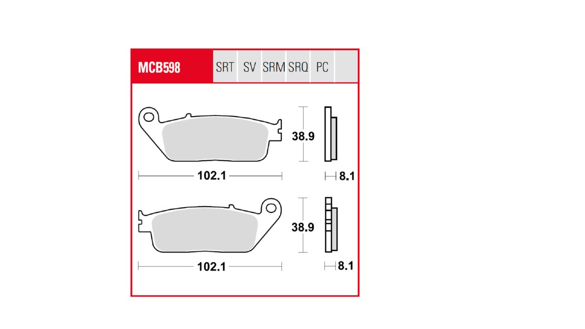 BRAKE PAD TRQ SINTER RACE