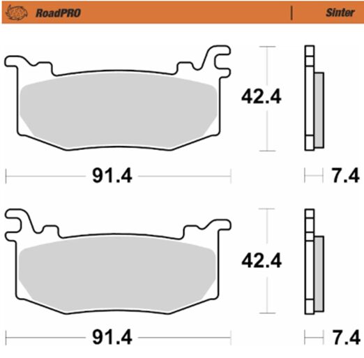 BRAKE PAD ROADPRO SINTER