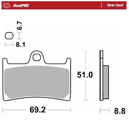 BRAKE PAD ROADPRO SINTER SPORT
