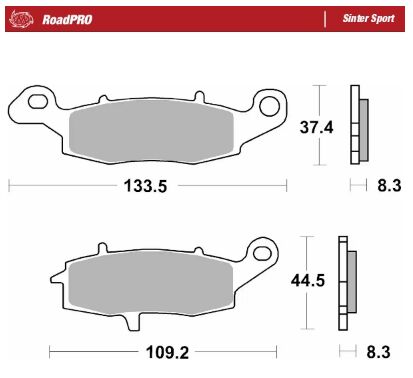 BRAKE PAD ROADPRO SINTER SPORT