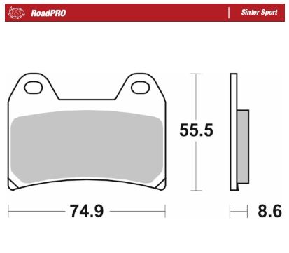 BRAKE PAD ROADPRO SINTER SPORT