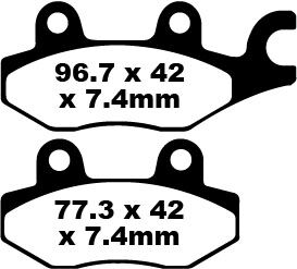 BRAKE PAD FA-TT SERIES CARBON FIBER OFFROAD