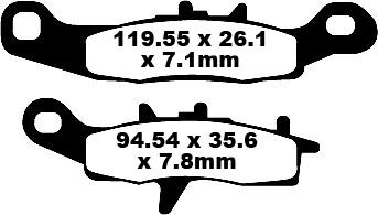 BRAKE PAD FA-TT SERIES CARBON FIBER OFFROAD