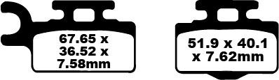 BRAKE PAD FA-TT SERIES CARBON FIBER OFFROAD