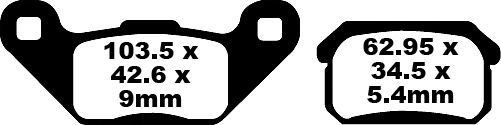 BRAKE PAD FA-TT SERIES CARBON FIBER OFFROAD