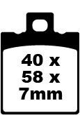 BRAKE PAD SFA SERIES ORGANIC