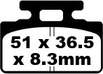 BRAKE PAD SFA SERIES ORGANIC