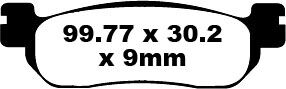 BRAKE PAD SFA SERIES ORGANIC