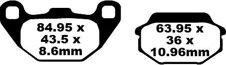 BRAKE PAD SFA SERIES ORGANIC