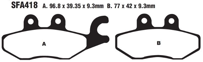 BRAKE PAD SFA SERIES ORGANIC
