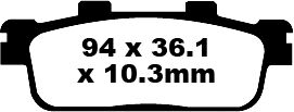 BRAKE PAD SFA SERIES ORGANIC