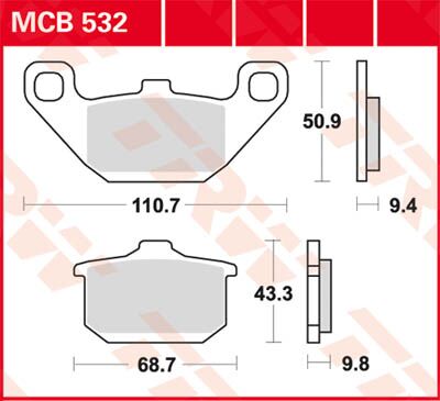 BRAKE PAD ALLROUND ORGANIC STANDARD