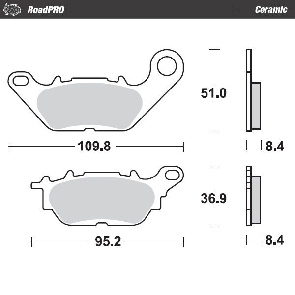 BRAKE PAD ROADPRO CERAMIC