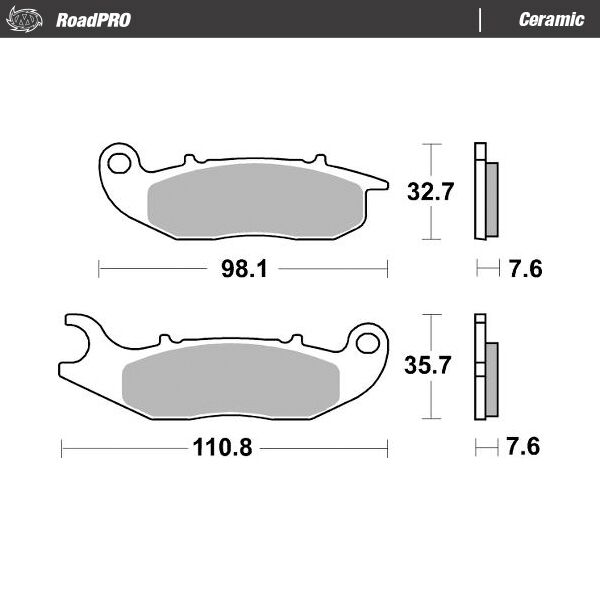 BRAKE PAD ROADPRO CERAMIC