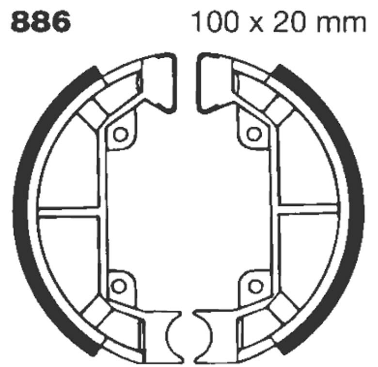 BRAKE SHOE PLAIN SERIES ORGANIC