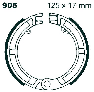 BRAKE SHOE PLAIN SERIES ORGANIC