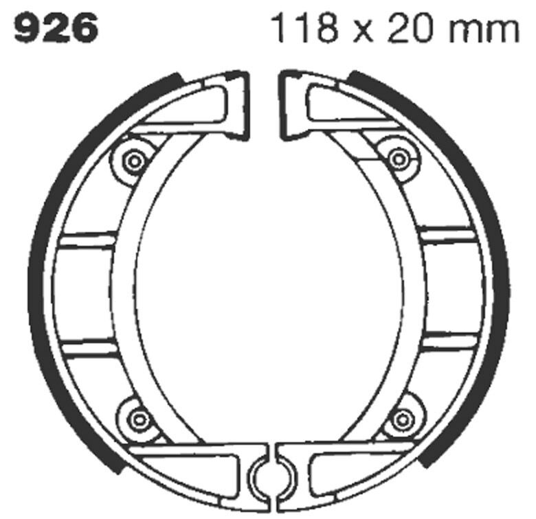 BRAKE SHOE PLAIN SERIES ORGANIC