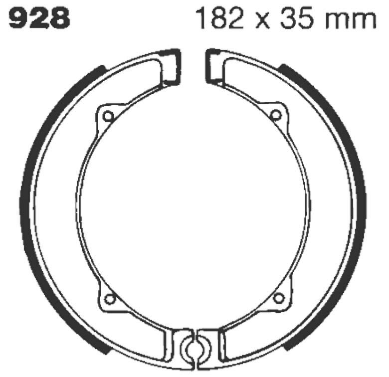 BRAKE SHOE PLAIN SERIES ORGANIC