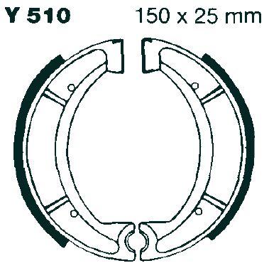 BRAKE SHOE WATER GROOVED SERIES ORGANIC