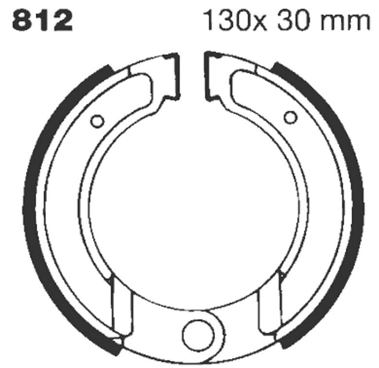 BRAKE SHOE WATER GROOVED SERIES ORGANIC