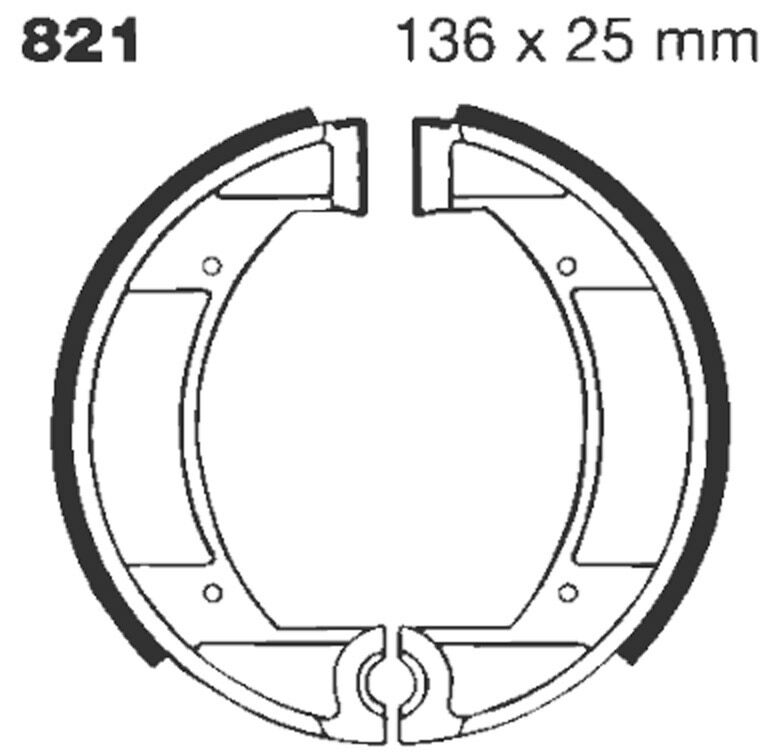 BRAKE SHOE WATER GROOVED SERIES ORGANIC