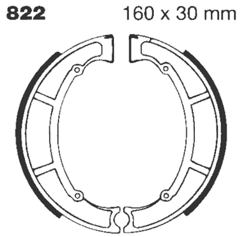 BRAKE SHOE WATER GROOVED SERIES ORGANIC