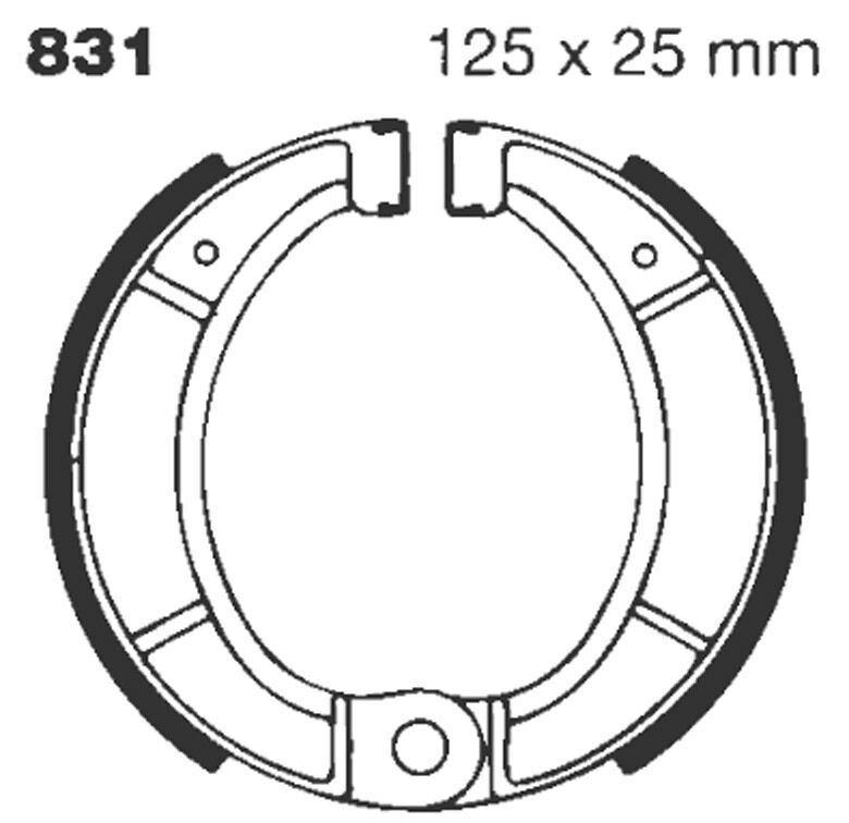 BRAKE SHOE WATER GROOVED SERIES ORGANIC