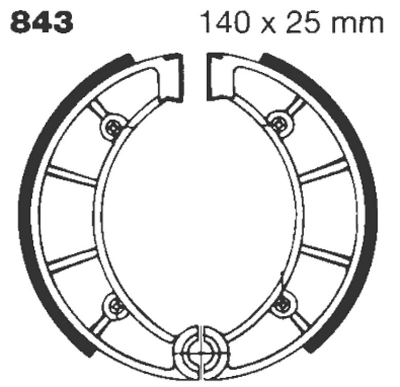 BRAKE SHOE WATER GROOVED SERIES ORGANIC