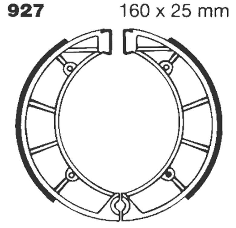 BRAKE SHOE WATER GROOVED SERIES ORGANIC