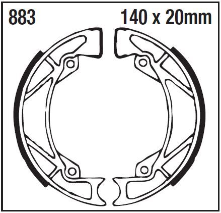 BRAKE SHOE PLAIN SERIES ORGANIC